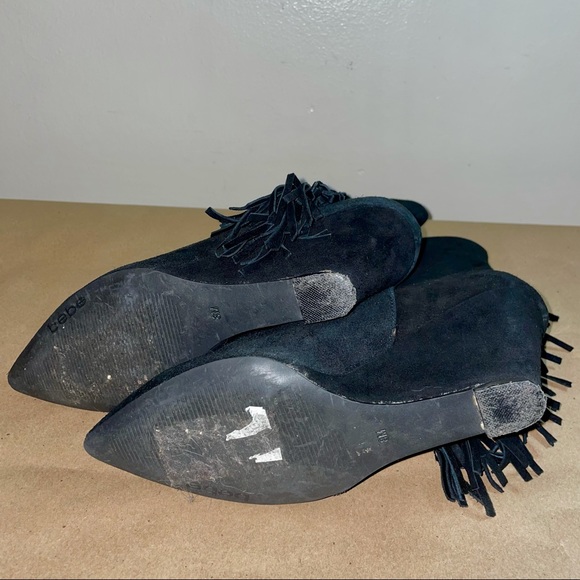 BEBE BLACK SUEDE FRINGE BOOTS SIZE 8 ! - Picture 7 of 7